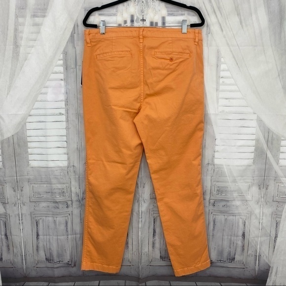Ralph Lauren Women Solid Orange Capri Ankle Crop Pants Jeans High Rise 28 Inseam - Picture 5 of 8